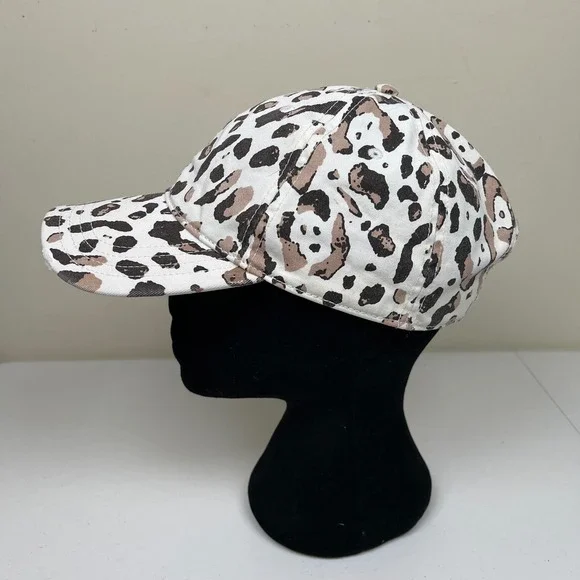 Aerie Dad Baseball Hat Cap OS Leopard Animal Print Distressed Strapback - Picture 5 of 7